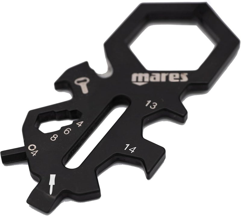 Mares أداة سمارتى ميني متعددة الاستخدامات - مفتاح ألين 4 مم، فتاحة زجاجات، مفك براغي ومجموعة متنوعة من المفاتيح للغوص - Image 1